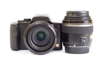 Photo gear isolated on white