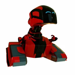 Photo sur Plexiglas Robots Robot gai rouge