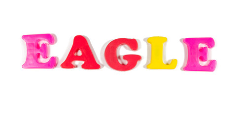 eagle written in fridge magnets