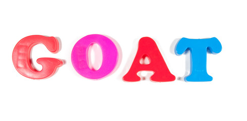 goat written in fridge magnets