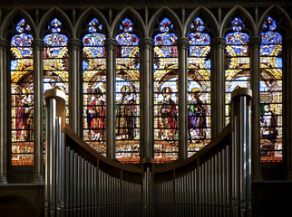 Verrière et orgue de la cathédrale de Metz