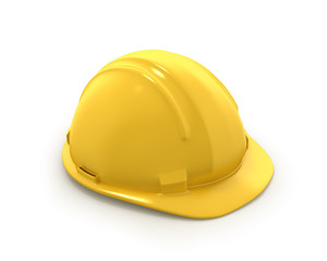 Fototapeta premium Yellow plastic helmet or hard hat