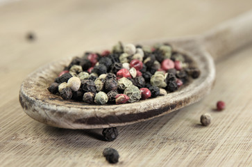 Mix of different peppers balls