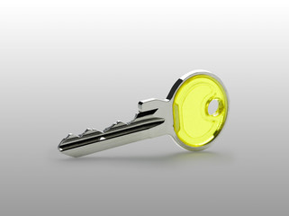 metal key (clipping path )