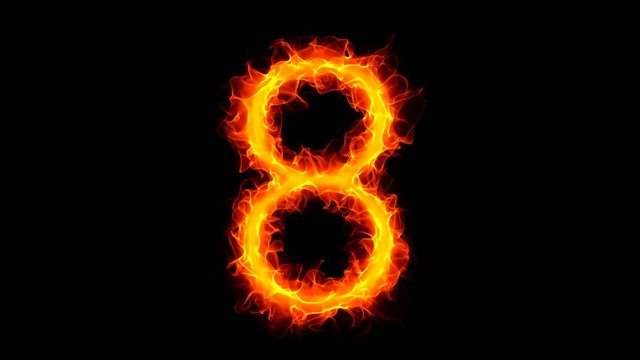 Fire number 8 HD