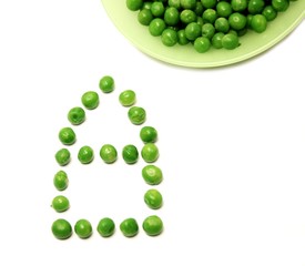 Spielerei mit Erbsen