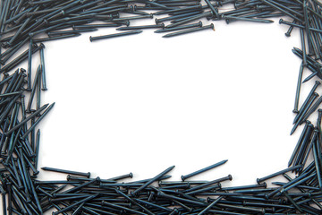 Frame of blue Concrete nails