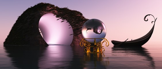 Die magische Kugel, das Elfenboot und die rosa Elfenhöhle