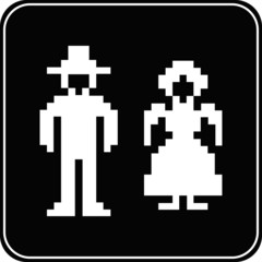 Male and female sign vector