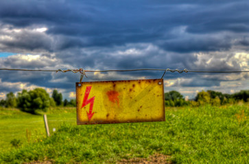 Warnschild HDR