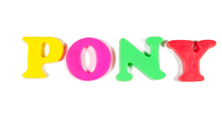 pony written in fridge magnets