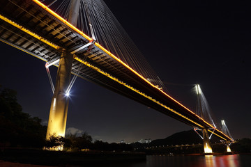 Fototapeta na wymiar Ting Kau Bridge in Hong Kong