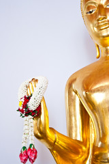 Buddha's and garland, the symbol of faith and peaceful