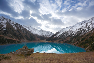 Panorama mountain lake