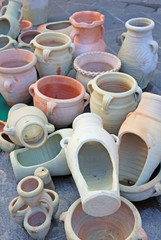 Italy Ravenna open market vases