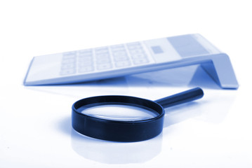 Magnifier and calculator