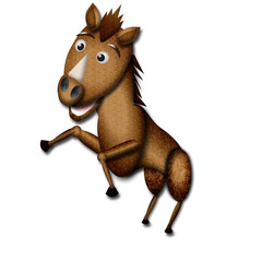 動物イラスト　ヒヒーンうま
