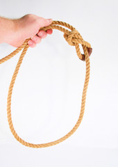 Lasso loop in hand
