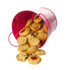 Home baked cookies isolated over white