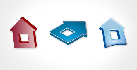 Three icons houses