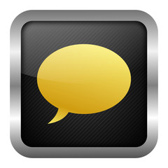 gold icon set - speech bubble