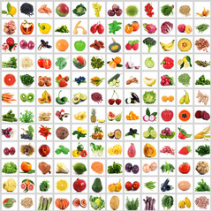 verdura e frutta full collage
