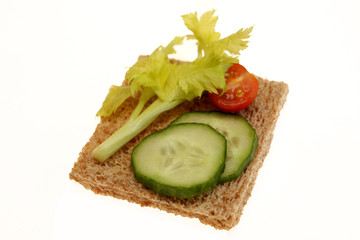 Celery on Brown Toast