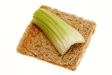 Celery on Brown Toast