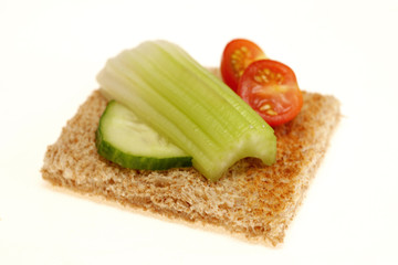 Celery on Brown Toast