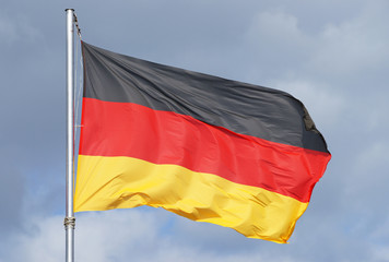 Deutschland Flagge im Sonnenlicht