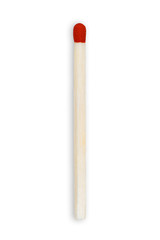 Single match on white background