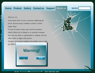 broken screen web design