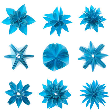 Origami snowflake set
