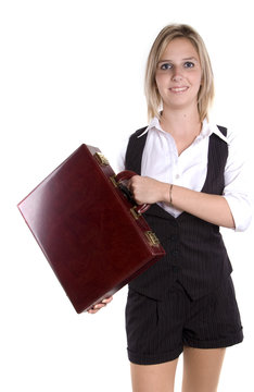 femme d'affaire et sa malette