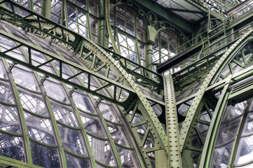 Detail of metal glass construction
