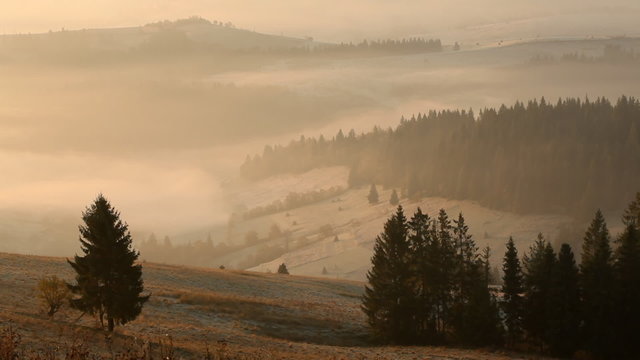 Sunrise in the mountains