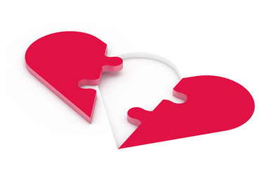 3d unsolved heart jigsaw puzzle