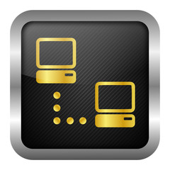 gold icon set - network