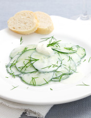 frischer Gurkensalat