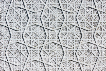 Oriental white wall ornament