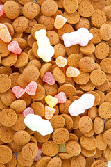 background of typical dutch sweets: pepernoten (ginger nuts)