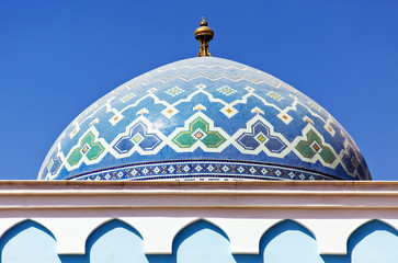 Colorful mosaic of an oriental roof