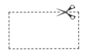 Scissor on dotted line - 26797019