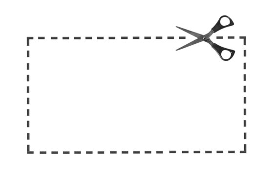 Scissor on dotted line