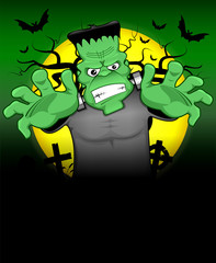 Frankenstein halloween background