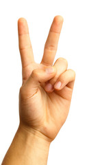 number two hand symbol