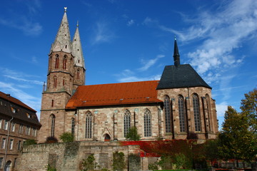 Marienkirche und Heimatmuseum in Heilbad Heiligenstadt - obrazy, fototapety, plakaty