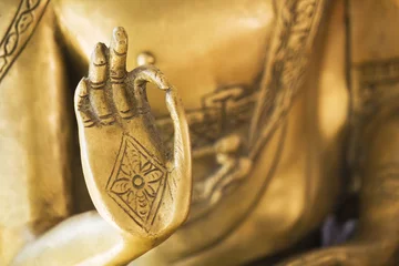 Fototapeten Hand des goldenen Buddha 02 © styleuneed