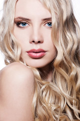 close-up portrait of beautiful blonde