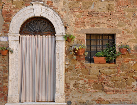 Door and Window in Tuscany, Italy